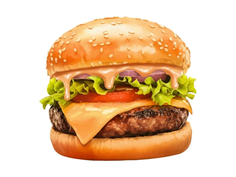 Beef Lava Burger with Molten Cheese