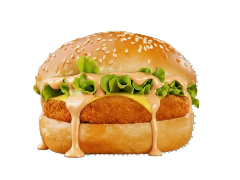 Chicken Cheese Stuffed Lava Burger