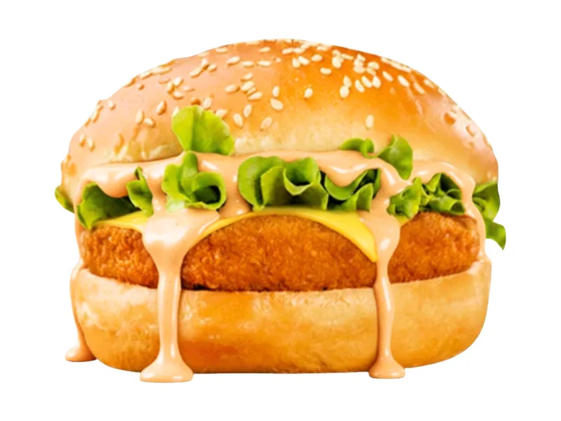 Chicken Patty Burger with Cheese